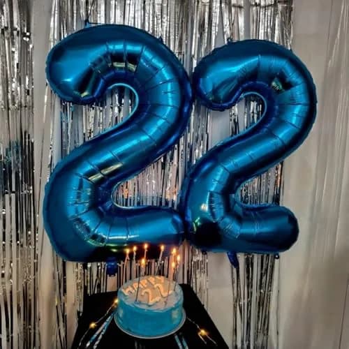 Lingqiang Blue Number 8 Foil Balloon 40 inch | Giant Self-Inflating Helium Balloon for Parties thumbnail 6