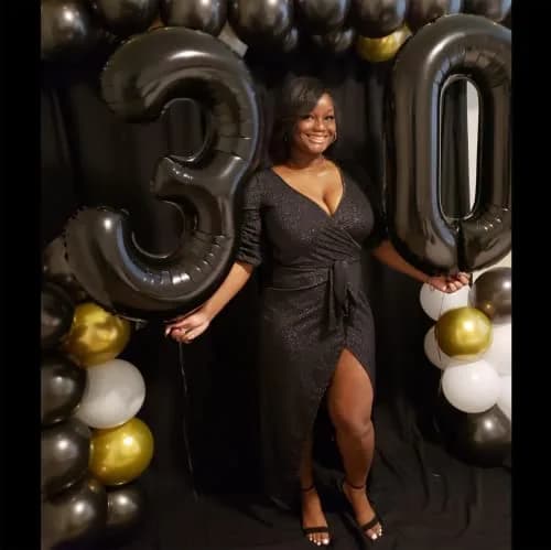 Lingqiang Black Number 3 Balloon 40 inch | Reusable Foil Party Decoration thumbnail 5