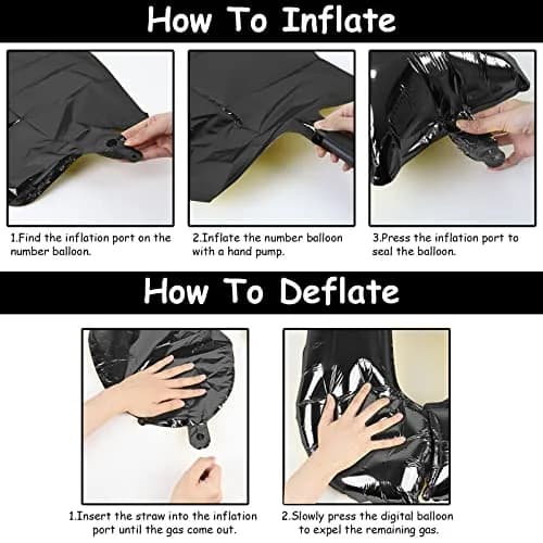 Lingqiang Black Number 3 Balloon 40 inch | Reusable Foil Party Decoration thumbnail 7