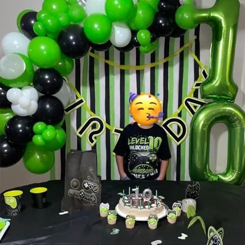 Lingqiang 40 Inch Giant Green Number 2 Foil Balloon | Reusable Helium Mylar Digit for Parties thumbnail 4
