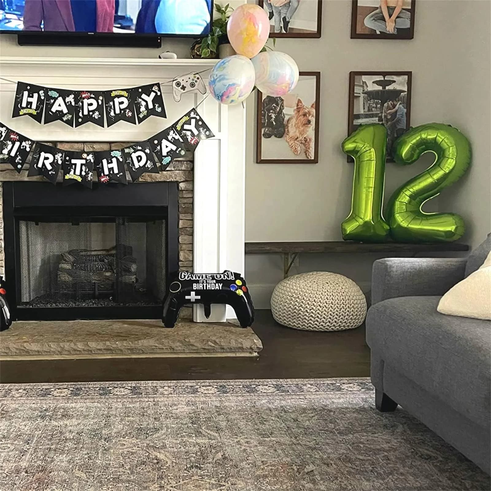 Lingqiang 40 Inch Giant Green Number 2 Foil Balloon | Reusable Helium Mylar Digit for Parties - view 5