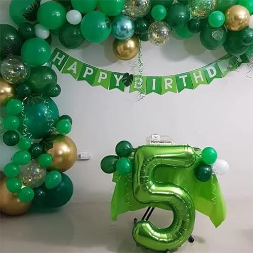 Lingqiang 40 Inch Giant Green Number 2 Foil Balloon | Reusable Helium Mylar Digit for Parties thumbnail 6