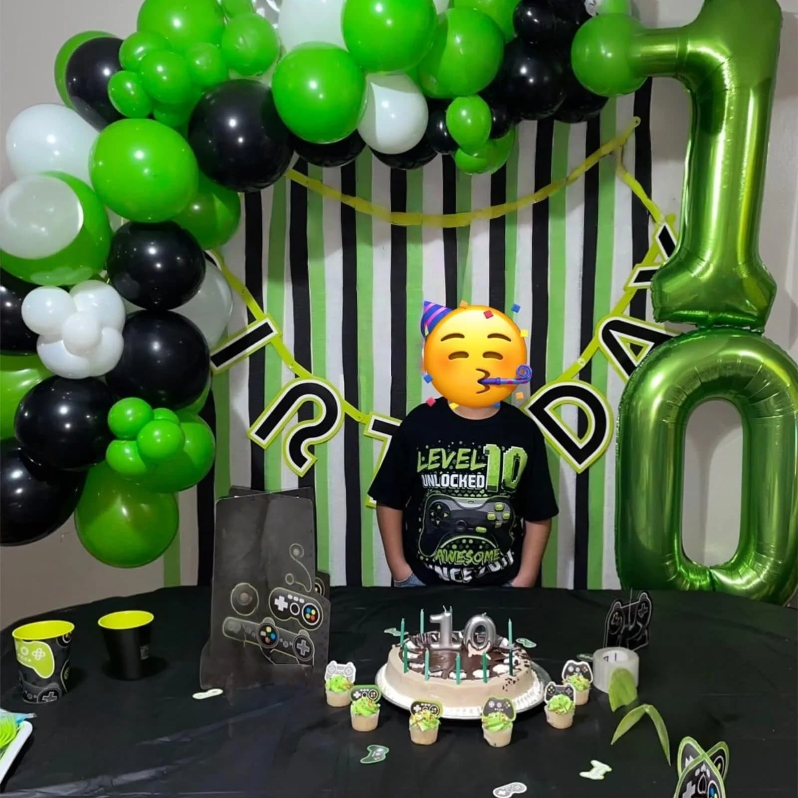 Lingqiang 40 Inch Giant Green Number 2 Foil Balloon | Reusable Helium Mylar Digit for Parties - view 4