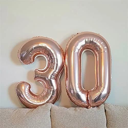 Lingqiang Rose Gold Number 3 Balloon | 40 Inch Large Foil Helium Balloon for Girls & Women Birthday Party Decorations thumbnail 6