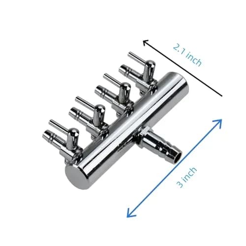 AQUANEAT Aquarium Control Valve, Fish Tank Air Valve, 4-Way Splitter | Adjustable Air Flow for Aquarium Pumps thumbnail 5