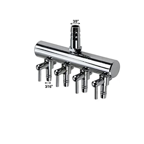 AQUANEAT Aquarium Control Valve, Fish Tank Air Valve, 4-Way Splitter | Adjustable Air Flow for Aquarium Pumps thumbnail 3