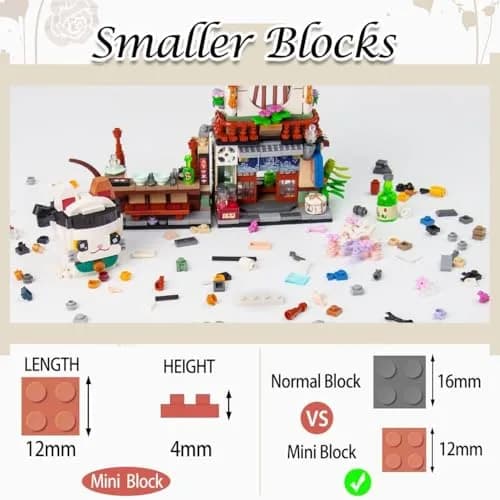 OundarM Japan Street View Izakaya Shop Building Set 789 Pieces | Foldable Architecture Model thumbnail 4