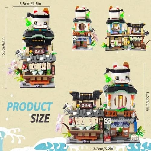 OundarM Japan Street View Izakaya Shop Building Set 789 Pieces | Foldable Architecture Model thumbnail 6