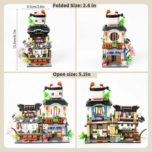 OundarM Japan Street View Izakaya Shop Building Set 789 Pieces | Foldable Architecture Model thumbnail 8