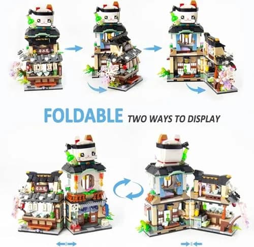 OundarM Japan Street View Izakaya Shop Building Set 789 Pieces | Foldable Architecture Model thumbnail 2