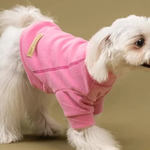 Fitwarm Large Pink 3 Pack Pet Sweater | Classic Fleece Turtleneck for Small Dogs & Cats thumbnail 8