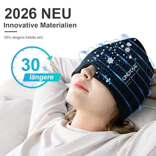 ONLYCARE Migraine Relief Cap, Soothing Headache Hat, Odorless Gel Ice Head Wrap, Hot & Cold Therapy, Headache Ice Pack for Tension Stress (Slight-Pink) | Reusable thumbnail 2