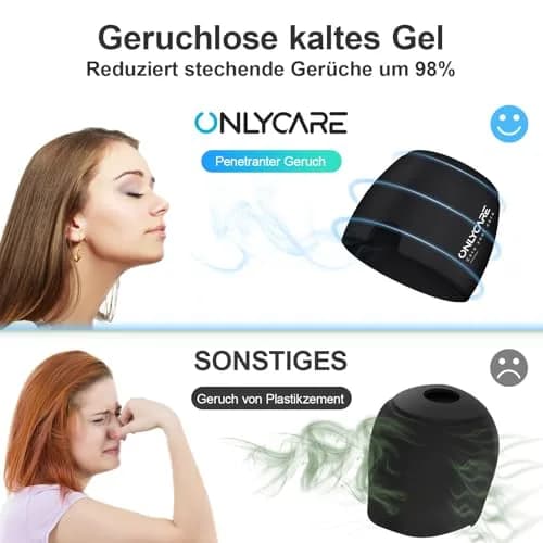 ONLYCARE Migraine Relief Cap, Soothing Headache Hat, Odorless Gel Ice Head Wrap, Hot & Cold Therapy, Headache Ice Pack for Tension Stress (Slight-Pink) | Reusable thumbnail 3