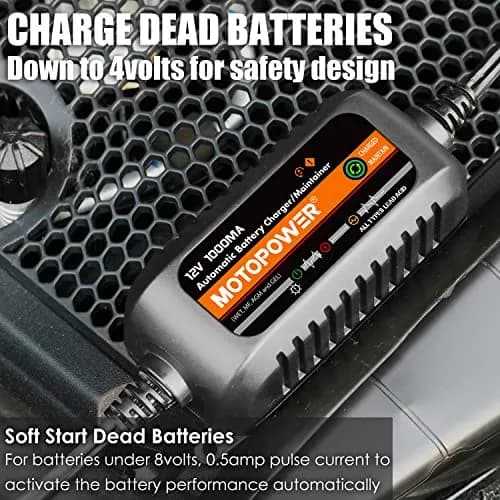 MOTOPOWER MP00205B 12V 1A Automatic Battery Charger & Maintainer | 12V 1A thumbnail 4