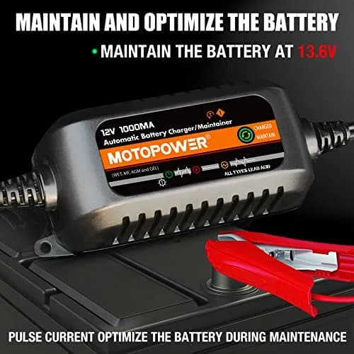 MOTOPOWER MP00205B 12V 1A Automatic Battery Charger & Maintainer | 12V 1A thumbnail 2