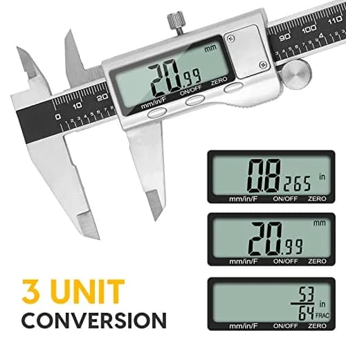 Jiavarry Digital Caliper 6 Inch Stainless Steel LCD Screen | Accurate Measurement for DIY & Household thumbnail 3