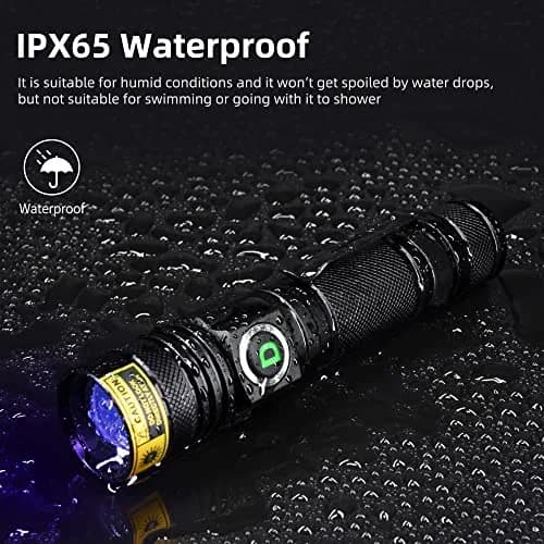 DARKDAWN UV 365nm Light Flashlight | USB Rechargeable Blacklight for Detection & Verification thumbnail 7