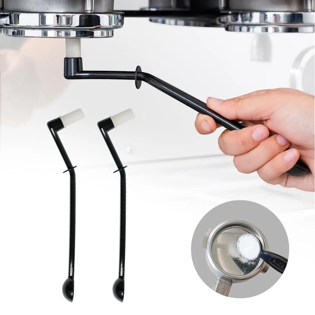 watchget Coffee Machine Cleaning Brush Set with Scoop, 2-Piece, 220mm Handle | Essential for Espresso Machine Maintenance — 2 Brushes