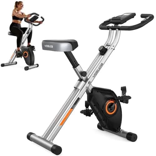 YOSUDA Exercise Bike 2-in-1 Folding Magnetic X-Bike | 8 Resistance Levels for Home Gym thumbnail 1