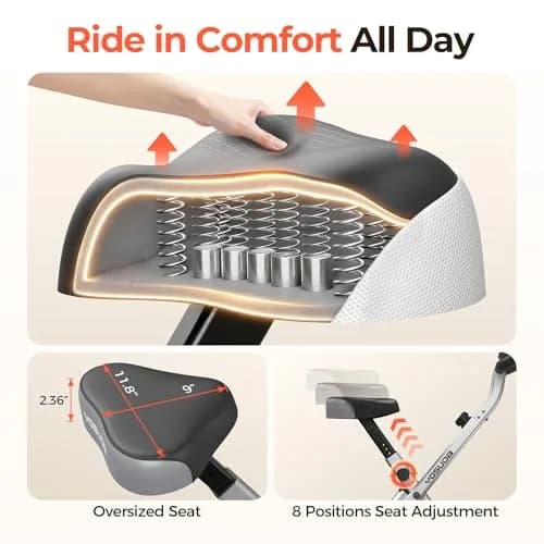 YOSUDA Exercise Bike 2-in-1 Folding Magnetic X-Bike | 8 Resistance Levels for Home Gym thumbnail 4