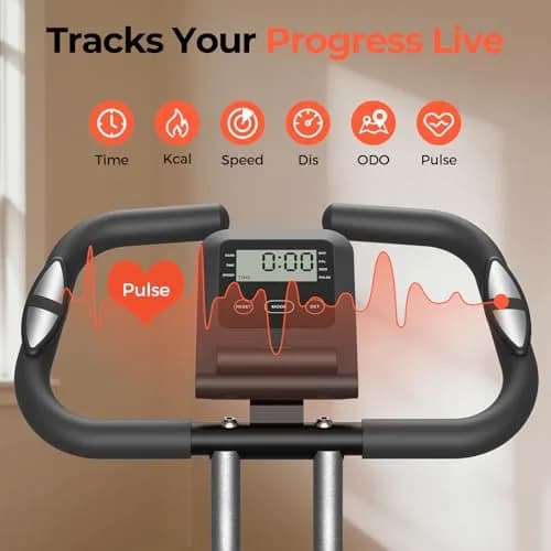 YOSUDA Exercise Bike 2-in-1 Folding Magnetic X-Bike | 8 Resistance Levels for Home Gym thumbnail 7