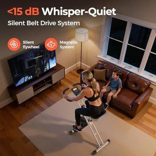 YOSUDA Exercise Bike 2-in-1 Folding Magnetic X-Bike | 8 Resistance Levels for Home Gym thumbnail 3