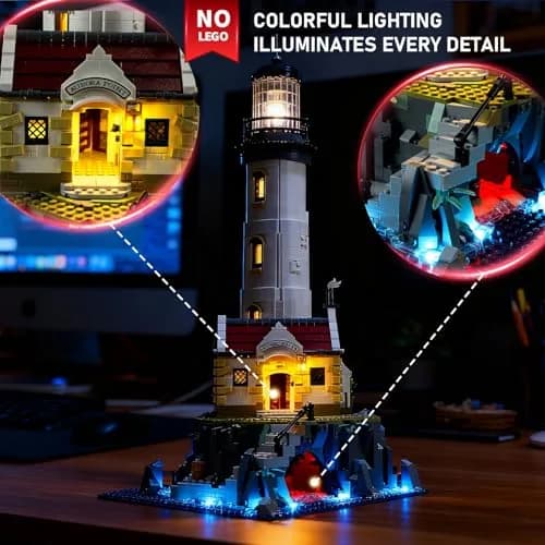 BRIKSMAX Light Kit for LEGO Ideas Motorized Lighthouse 21335 | Educational STEM Toy for Kids 6-12 thumbnail 3