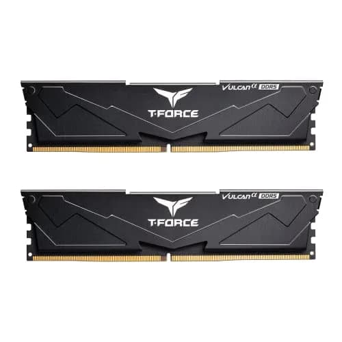 TEAMGROUP T-Force Vulcan Alpha DDR5 RAM 32GB (2x16GB) 5600MHz CL40 Desktop Memory Module | AMD Optimized — Black