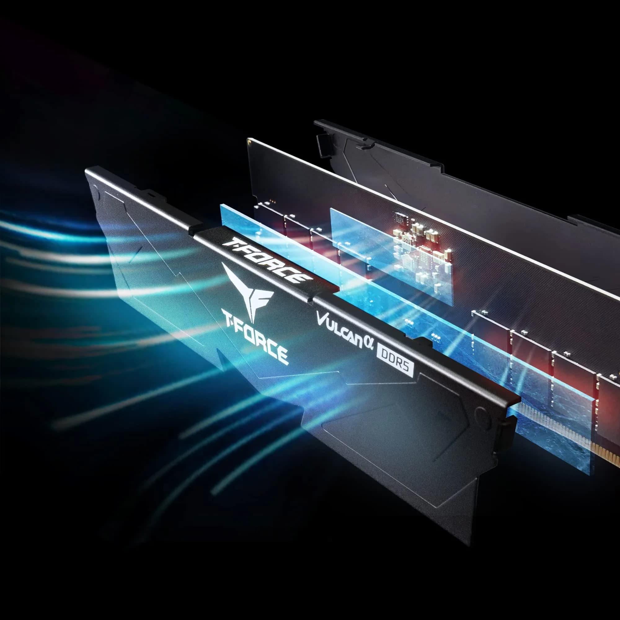 TEAMGROUP T-Force Vulcan Alpha DDR5 RAM 32GB (2x16GB) 5600MHz CL40 Desktop Memory Module | AMD Optimized - view 4