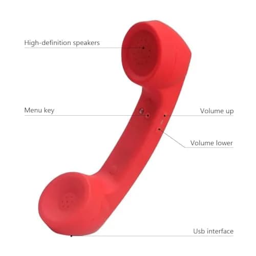 LIONSOUL Retro Bluetooth Handset E88C9D | 12 Hours Talk Time thumbnail 4