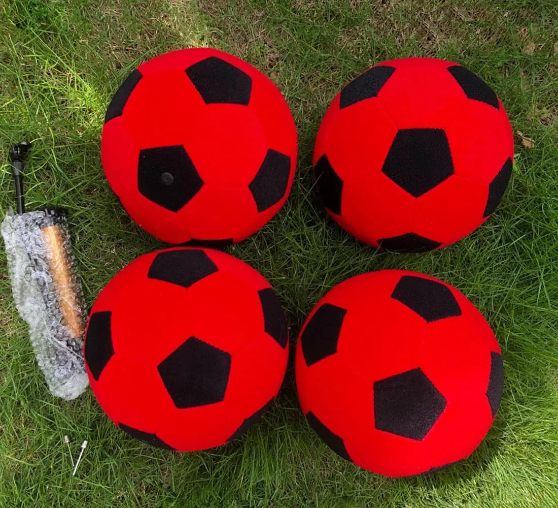 Vinfgoes 4 PCS 8'' Inflatable Sticky Soccer Ball | Outdoor Soccer Dart Board Accessory