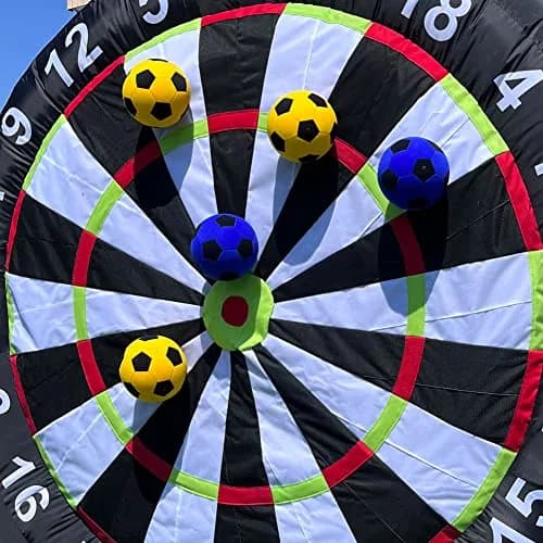 Vinfgoes 4 PCS 8'' Inflatable Sticky Soccer Ball | Outdoor Soccer Dart Board Accessory thumbnail 5