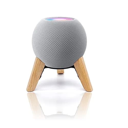 Counlisha Real Wood Stand for Homepod mini | Stylish Desktop Bracket in White Oak thumbnail 1