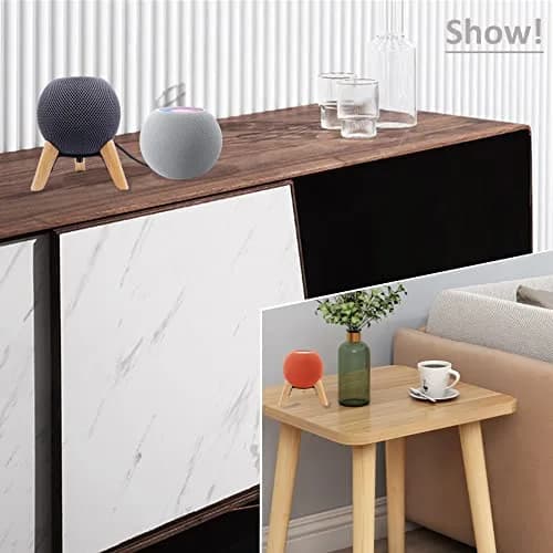 Counlisha Real Wood Stand for Homepod mini | Stylish Desktop Bracket in White Oak thumbnail 6