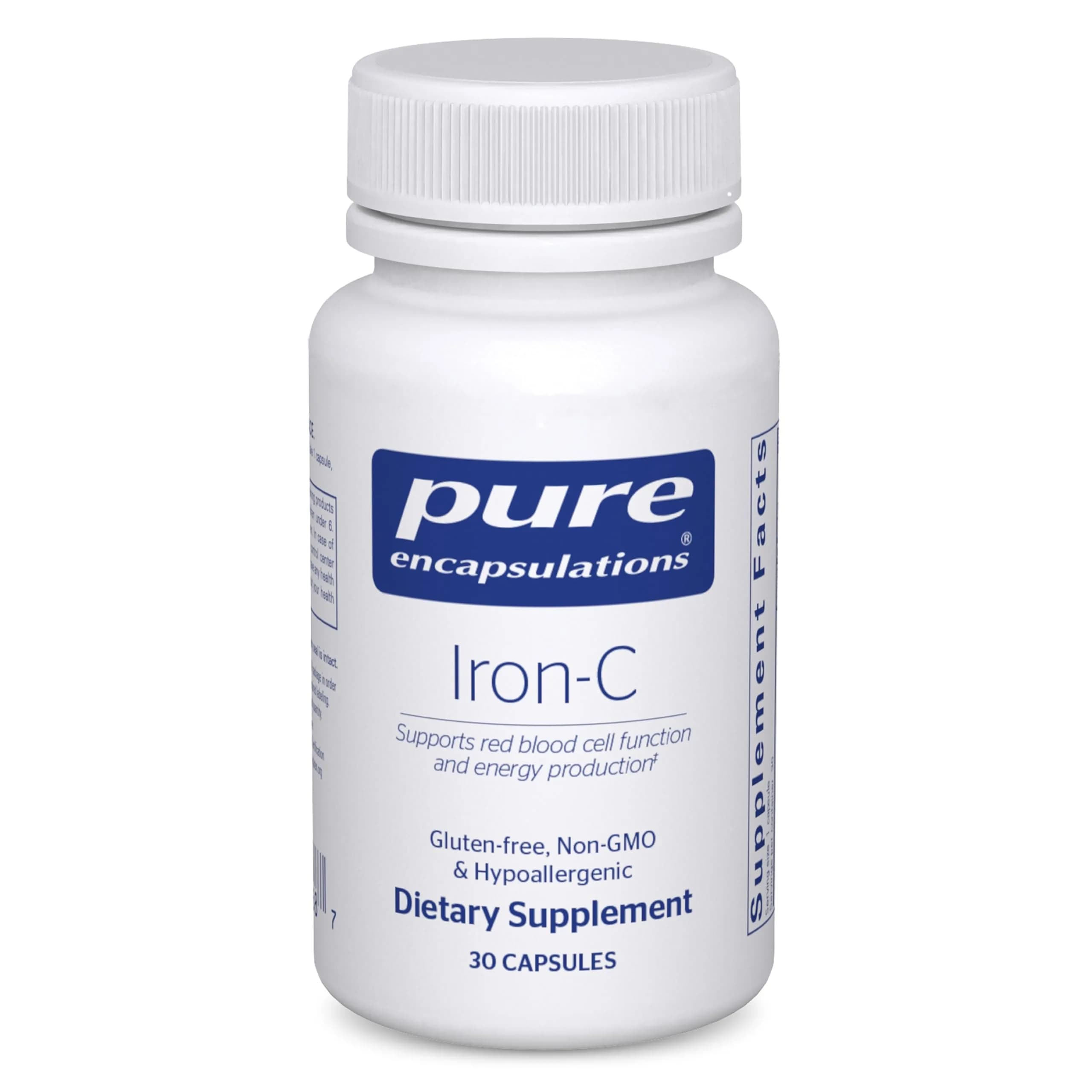 Pure Encapsulations Iron-C Capsules 30 Count (Pack of 1) | Supports Red Blood Cell Production & Muscle Function with Enhanced Iron Absorption - main product image