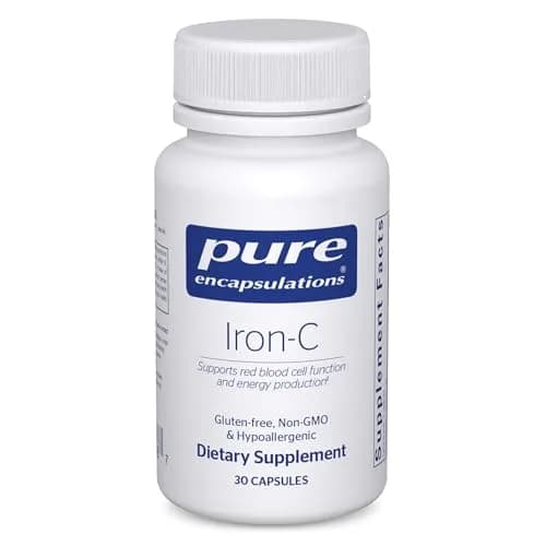 Pure Encapsulations Iron-C Capsules 30 Count (Pack of 1) | Supports Red Blood Cell Production & Muscle Function with Enhanced Iron Absorption thumbnail 1