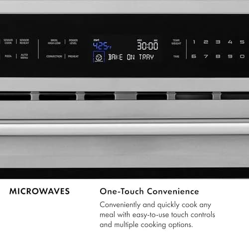 ZLINE Autograph Edition 30" 1.2 cu. ft. Built-In Microwave Drawer in Stainless Steel with Gold Accents | Space-Saving, Elegant Design thumbnail 6