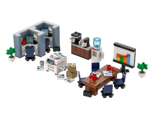 Brick Loot Office Building Set 289-Piece Mini Office Furniture Building Kit | Non-Toxic ABS Plastic - main product image