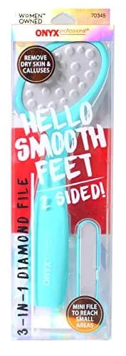 Onyx Professional 3-in-1 Diamond Foot Scrubber Teal | Exfoliates Calluses & Dry Skin thumbnail 1