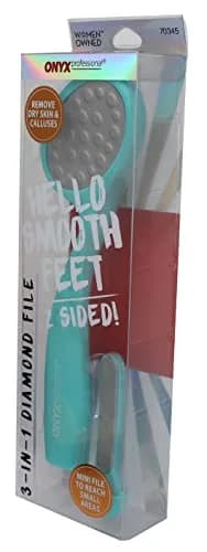 Onyx Professional 3-in-1 Diamond Foot Scrubber Teal | Exfoliates Calluses & Dry Skin thumbnail 5