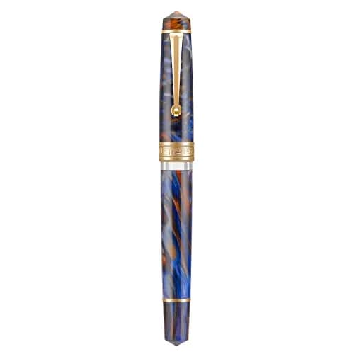 Asvine P20 Piston Fountain Pen Purple Resin, Extra Fine Nib, Gold Trim | Smooth Writer Collection with Case Set thumbnail 4