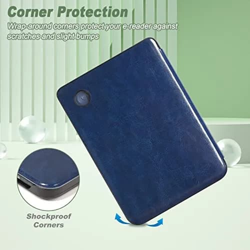 DMLuna Ultra Slim Lightweight Folio Case for Kobo Clara 2E 6" | Auto Sleep/Wake Function, Navy Blue thumbnail 4