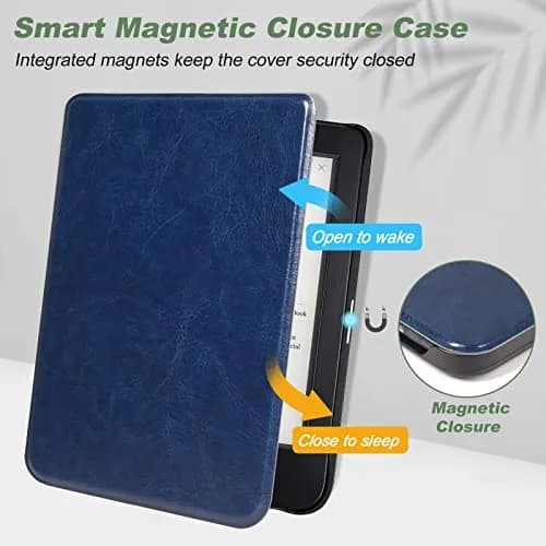DMLuna Ultra Slim Lightweight Folio Case for Kobo Clara 2E 6" | Auto Sleep/Wake Function, Navy Blue thumbnail 3