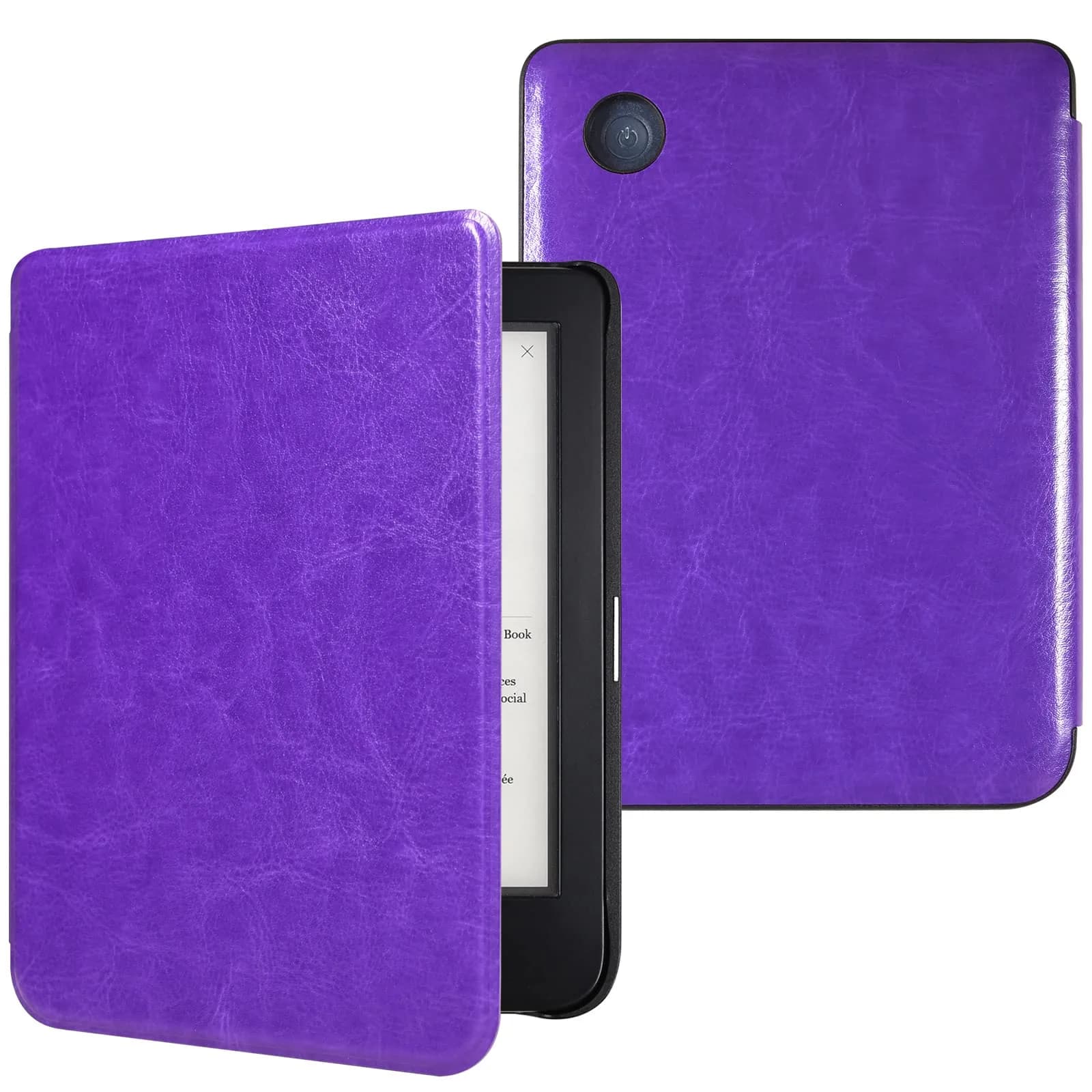 DMLuna Case for Kobo Clara 2E 6" - Ultra Slim Lightweight Folio with Auto Sleep/Wake Function, Purple | Premium PU Leather Protective Cover - main product image