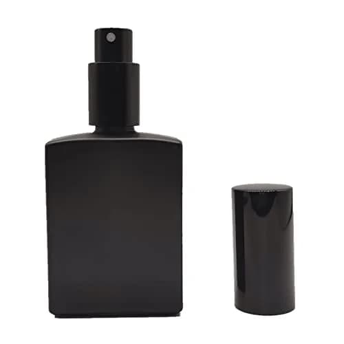PimyRcyi 8PCS Square Glass Spray Bottle 50ml (1.7oz) | Matte Black Fine Mist Refillable Container thumbnail 3