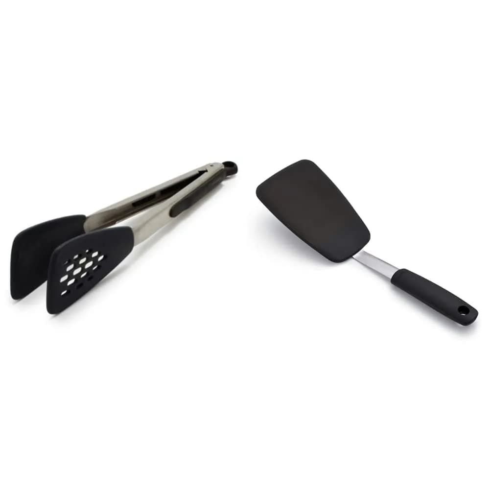 OXO Good Grips Large Silicone Flexible Turner with Stainless Steel Handle - Black - main product image