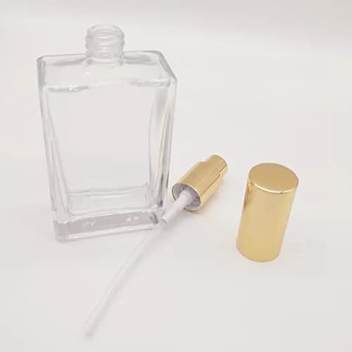 PimyRcyi 5PCS Square Glass Spray Bottle 100ml (3.4oz) | Fine Mist Refillable Perfume Container thumbnail 4