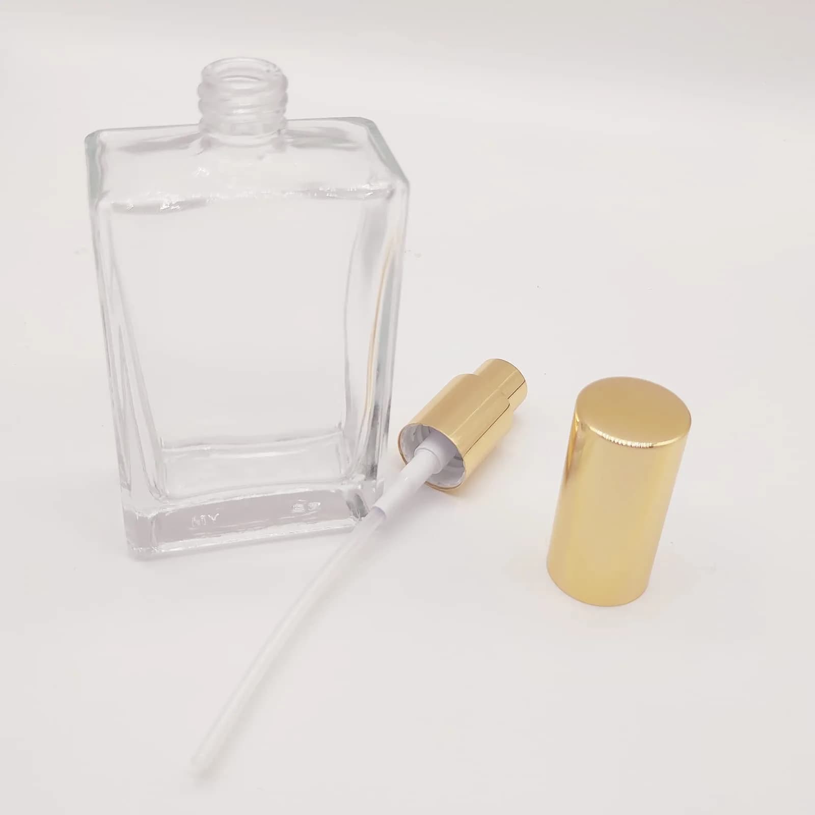 PimyRcyi 5PCS Square Glass Spray Bottle 100ml (3.4oz) | Fine Mist Refillable Perfume Container - view 4