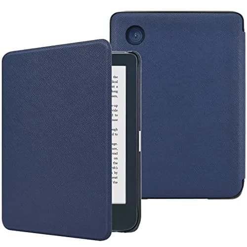 DMLuna Case for Kobo Clara 2E 6" - Ultra Slim Lightweight PU Leather Folio with Auto Sleep/Wake Function, Navy Blue | Imported from USA thumbnail 1