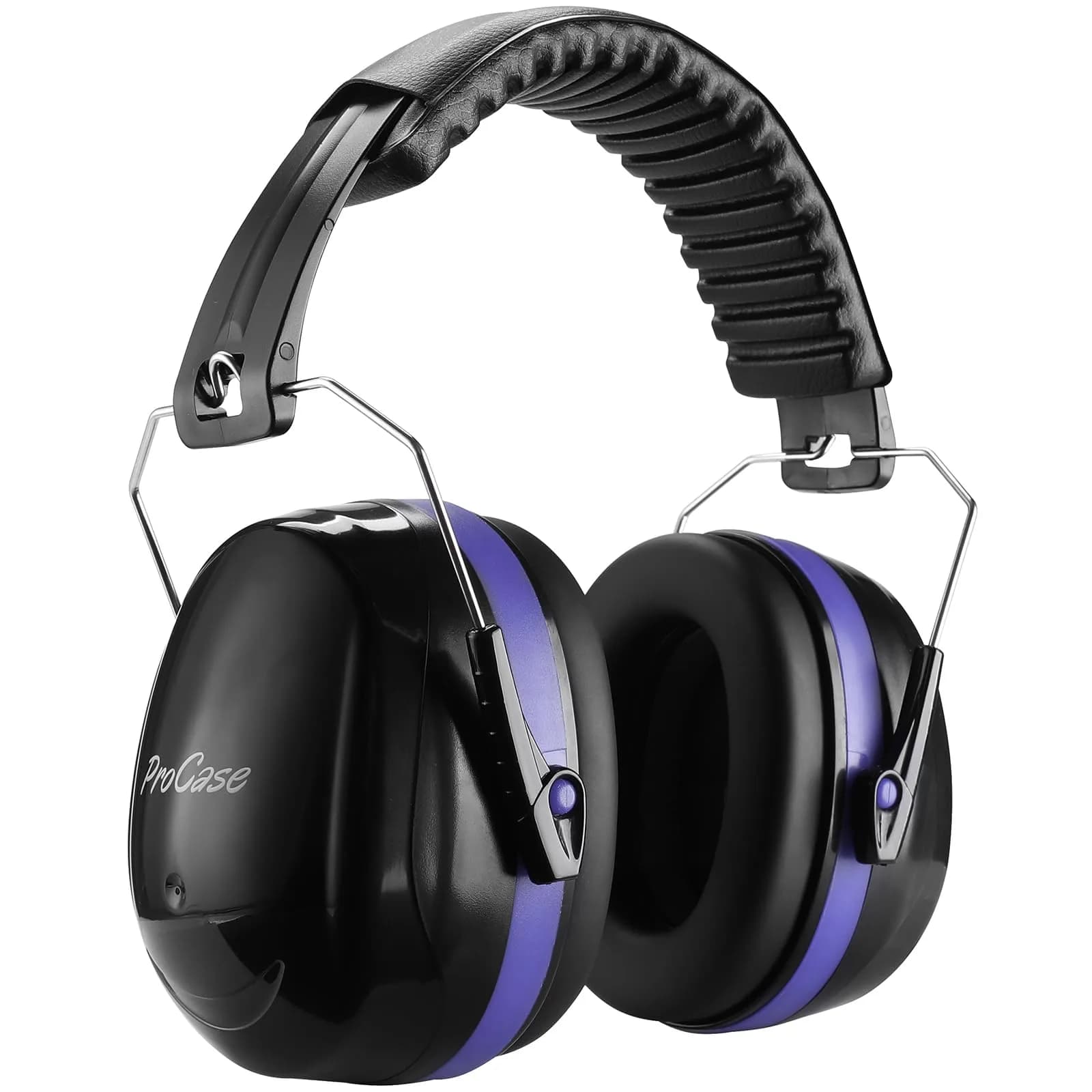 ProCase NRR 32dB Safety Earmuffs for Adults & Kids | Foldable Noise Reduction Earmuffs with Comfortable Fit for Shooting, Construction, Mowing and Sensory Support - Blue - main product image